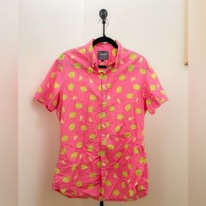 Long Slim Large Pink Lemon Shirt